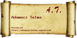 Adamecz Telma névjegykártya